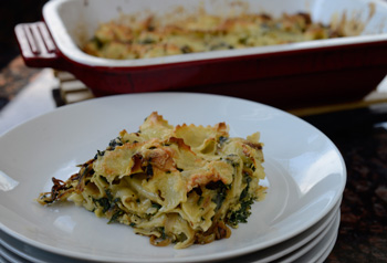 Pasta Gratin with Swiss Chard, Fontina, and Nutmeg