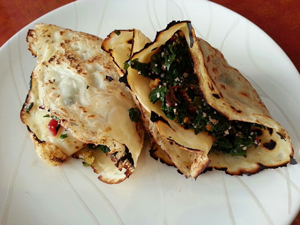 Swiss Chard & Pecorino Crespelle